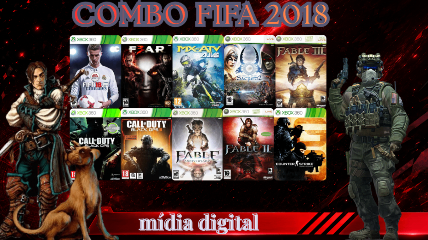Combo FIFA 2018 SPN - Xbox 360