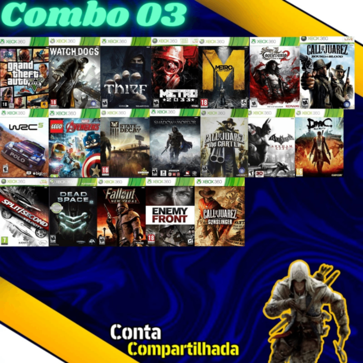Combo 03 - Xbox 360 Acesso