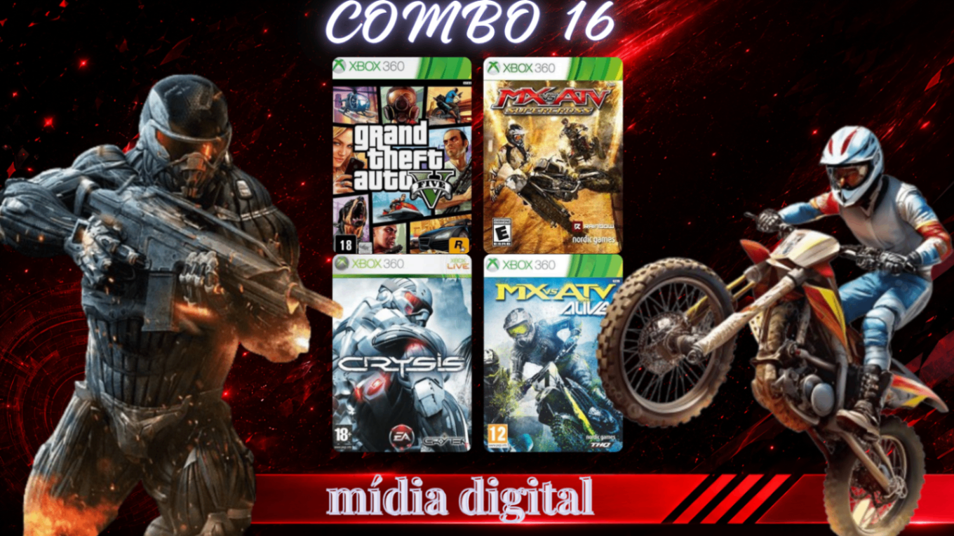 Combo 16 - Xbox 360 Licença